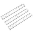 thumbnail image 1 of 3 Pack 8 Inch Plastic Rulers - Clear Acrylic Measuring Tools, Transparent Straight Edge Rulers for School, Office & Students, 1 of 7