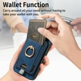 thumbnail image 5 of Wallet Case for Samsung Galaxy A54 5G with Detachable Card Holder, Rotation Ring Stand Case, Magnetic Vintage PU Leather Cover Compatible with MagSafe Shockproof Case for Galaxy A54 5G, Blue, 5 of 10