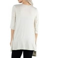 thumbnail image 2 of 24/7 Comfort Apparel Women's Elbow Length Sleeve Open Cardigan, 2 of 4