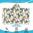 thumbnail image 2 of Pioneer Flower Floral Print Pattern Hooded Bath Towel，60"x35" for Ages 3 To 12 Kids, Quick Dry Lightweight Soft Microfiber Hood Beach Towel Cover Up for Kids, 2 of 7