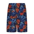 thumbnail image 4 of Aobny Men Shorts Board with Liner Hawaiian Bottoms Casual Slim Big & Tall Bottoms,Blue,XL, 4 of 6