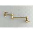 thumbnail image 2 of Kingston Brass KS3102TAL Tudor Wall Mount Pot Filler Kitchen Faucet, Polished Brass, 2 of 5
