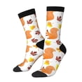 thumbnail image 1 of Fotbe Cartoon Squirrel Calcetas Largas con Estampado para Hombre y Mujer – Calcetas de Compresión Transpirables y Elásticas, Viajar y Uso Diario Talla 5-11, 1 of 6