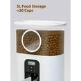 thumbnail image 3 of FWMB 5L/20 Cups Large Capacity Automatic Cat Feeder for 2 Cats, with Timer and Voice Function, Cats Dry Food Dispenser with 2 Stainless Steel Bowl for Pets - White, 3 of 10