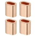 thumbnail image 1 of Uxcell Wire Rope Stop Sleeve, Copper Crimping Loops Sleeve Oval Crimp Ferrules for Wire Rope and Cable Ferrules 1/4"(6mm), 1 of 7