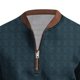 thumbnail image 4 of Ceisia Men's Vintage Diamond Print Half-Zip Sweatshirt | Slim Long-Sleeve Winter Casual Top Gift, 4 of 8