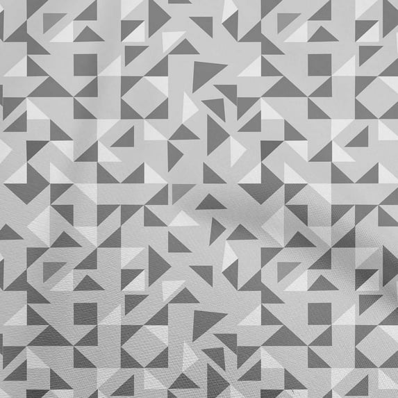 oneOone Velvet Light Gray Fabric Geometric Sewing Material Print Fabric By The Yard 58 Inch Wide
