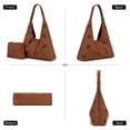 thumbnail image 6 of Montana West Hobo Bag Purses for Women Soft Slouchy Shoulder Handbags Tote with Pouch, Flower Cut-out Brown, 6 of 7
