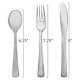 thumbnail image 5 of Smarty Shiny Silver Plastic Classic Cutlery Set - Spoons Forks Knives 120ct, 5 of 6
