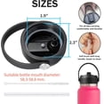 thumbnail image 3 of RUseeN Straw Lid, Lids with Straw Compatible with Wide Mouth Water Bottles, for 2.3 IN Diameter Bottle Mouth, Leak-Proof Drinking Cap with Replacement Straw, Durable Sport Bottle Lid Accessories, 3 of 7