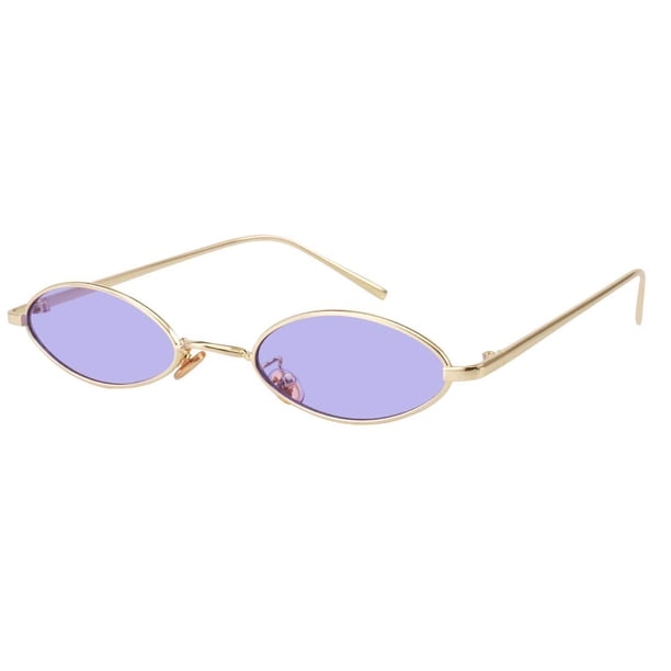 Gafas de Sol MEETSUN Vintage Ovaladas Pequeñas de Metal con Protección UV400