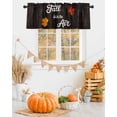 thumbnail image 2 of Fall Valances for Windows, Is In The Air Farmhouse Maple Leaf Wood Grain Rod Pocket Short Window Valance Curtains Holiday Window Treatment for Kitchen Living Room Bathroom, 60"x18", 2 of 6
