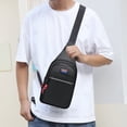 thumbnail image 1 of Bolso bandolera de viaje para hombre, nuevo en liquidación 2024, de nailon impermeable, elegante, frontal, de gran capacidad, multicapa., 1 of 8