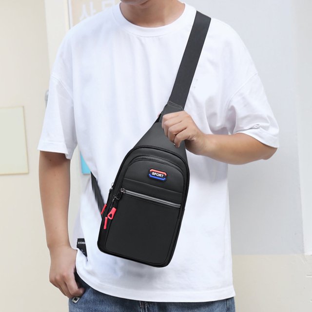 Bolso bandolera de viaje para hombre, nuevo en liquidación 2024, de nailon impermeable, elegante, frontal, de gran capacidad, multicapa.
