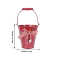 thumbnail image 2 of Iron Bucket Flowerpot Practical Flower Pot Creative Flower Planting Pot with Bowknot, 2 of 7