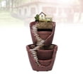 thumbnail image 2 of Adornos de jardín de doble capa, maceta para jardín, hierbas, flores, cactus, sedum, suculentas, bonsái, jardinera, artesanías de resina para el hogar y la tienda., 2 of 5