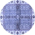 thumbnail image 1 of Ahgly Company Indoor Round Oriental Blue Traditional Area Rugs, 8' Round, 1 of 4