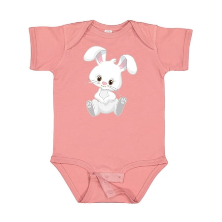 

Inktastic Cute Sitting White Bunny Rabbit Gift Baby Boy or Baby Girl Bodysuit