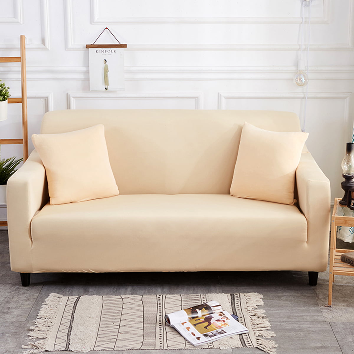 Details about   Solid Color Sofa Cover Stretch Seat Couch Covers Love Seat Funiture Slipcovers 