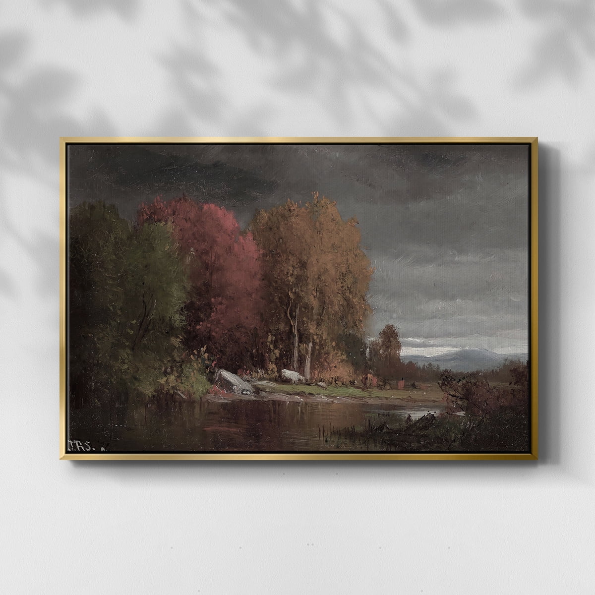 Vintage Landscape-CCCXXVII By Wexford Home Framed in Gold Wood Gallery Wrapped Canvas 17 in. x 25 in.