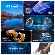 WONNIE 17.9 Portable DVD Player with 15.4 HD IPS Screen, Car DVD/CD Headrest TV Video for Kids Player Car Traveling Companion (Black)