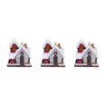 thumbnail image 1 of maskred Résine Noël Scène Neige Maison LED Bureau Ensemble Décoration Village Coloré Lumières Type B 3Set, 1 of 6