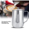 thumbnail image 5 of Taza de café de acero inoxidable Jarra de espuma de leche Jarra con tapa para arte de café con leche para cocina de oficina (600 ml). Afortunado Sencillez, 5 of 5