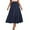 Navy, variant on Sevevn Women's Summer Sexy Fashion Solid Color Drawstring Pocket Elastic Waist Skirt Women Beach Fashion Navy S