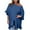 Blue, variant on Diufon Plus Size Tops for Women Summer Single Shoulder Ruffle Half Sleeve Pullover Shirts Trendy Loose Blouse