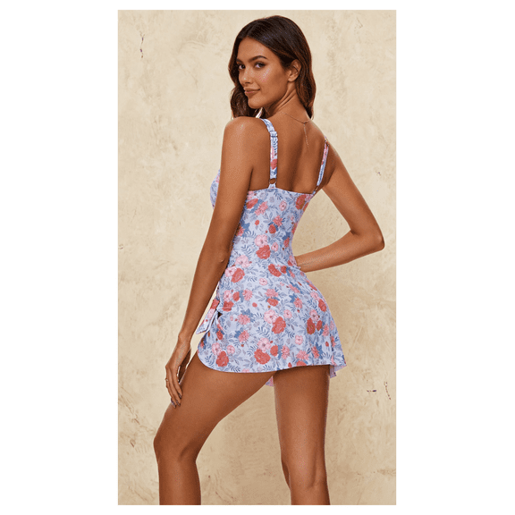 Swimdress Swimsuits for Women Tummy Control One Piece Swimwear with Skirt Modest Bathing Suits for Teens Girls Plus Size Swim Dresses