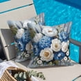 thumbnail image 5 of Spring Flowers Throw Pillow Cover Hydrangea Camellia Oil Painting Cotton Linen Cushion Cover Throw Pillow Case with Invisible Zipper for Couch Sofa Bed Chair Car 16x16 Inch, 5 of 14
