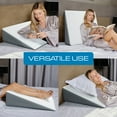 thumbnail image 3 of Kolbs Extra Wide Bed Wedge Pillow with Memory Foam Top for GERD and Acid Reflux, Stylish Jacquard Cover, (Extra Large 7.5 Height (31 x 33 x 7.5), Multi-Color, 3 of 8