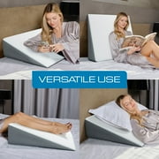 Kolbs Extra Wide Bed Wedge Pillow with Memory Foam Top for GERD and Acid Reflux, Stylish Jacquard Cover, (Extra Large 7.5 Height (31 x 33 x 7.5), Multi-Color