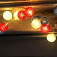 thumbnail image 4 of 4th Of July Decoration Lights 3 Meter 20 LED Independence Day String Lights With Red White Blue Balls Patriotic Patio Light For Patio Party Holiday Decor, 4 of 8
