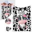 thumbnail image 6 of Blanket,YESCUSTOM Custom Cute Cow Throw Blanket Cow Skin Blanket For Boys Girls Baby Toddler Personalized Name Blanket School Nap Blanket Text Blanket For Kids, 6 of 6