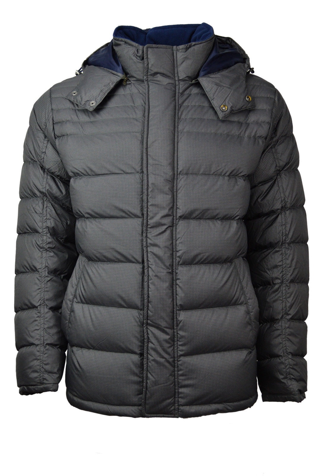 New Brooks Brothers Mens Green Houndstooth Hooded Puffer Jacket Sz Large L 7157-1, Men's, Black
