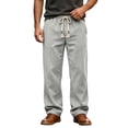 thumbnail image 3 of Men's Corduroy Joggers Trousers Elastic Waist Drawstring Multi-Pocket Straight Leg, Casual Athletic Work Pants, Lightweight Breathable Running Hiking Daily Wear, Outdoor | JASKFLY,Gray S, 3 of 9