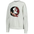 thumbnail image 2 of Women's Gameday Couture Ash Florida State Seminoles Team Effort Pullover Sweatshirt & Shorts Sleep Set, 2 of 6