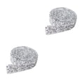 thumbnail image 4 of Ounissouiy Pegatinas ostentosas, decoración de cristal de resina, cinturón DIY, apliques para ropa, arreglo artesanal, cuentas de decoración, Plata 1 Yarda 2.5 cm 2piezas, 4 of 6