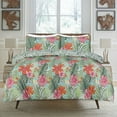 thumbnail image 2 of EnvioHome Ensemble de Couette Grand 100 % Polyester Doux Léger 3 Pcs Microfibre Réversible - Floral, 2 of 5