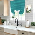thumbnail image 5 of Ombre Turquoise Waves Balloon Curtains for Bedroom/Front Door/Bathroom, Abstract Art Gradient Modern Tie Up Curtains 63 Inch Length Light Filtering Kitchen Curtains Shades for Windows 46"x63", 5 of 8