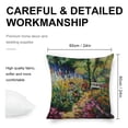 thumbnail image 2 of Garden flowers bench Linen toss pillowcase Decoration pillowcase Gift preferred 24x24" Cushion cover 1 set Sofa pillowcase Sofa bedroom living room car, 2 of 8
