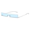 thumbnail image 1 of 1Pc Personalized Rimless Sunglasses Rectangular Glasses With Small Frame Fashion Street Photo(Blue), 1 of 3