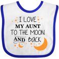 thumbnail image 3 of Inktastic I Love My Aunt to the Moon and Back Boys or Girls Baby Bib, 3 of 4