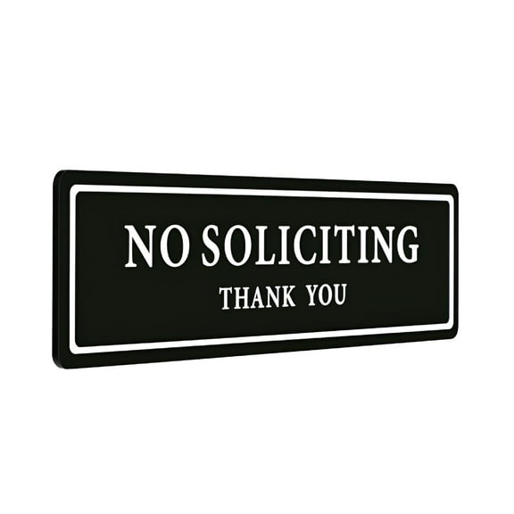 LAMIRO No Soliciting Sign for House (With Strong Adhesive Tape) Durable No Soliciting Signs for Home&Office No Solicitation Signs for Front Door/Wall/Window Clear Accessories