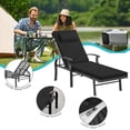 thumbnail image 4 of Kullavik Patio Lounge Chair Sets,All-Aluminum Outdoor Armchair Foldable Adjustable Backrest Chaise Lounge With Folding Table,Black, 4 of 7