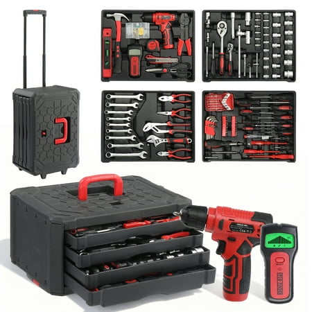 UBesGoo 1000 Pcs Tool Set, Household Repair Hand Tool Kit, Mechanics Tool Kit, with Trolley Case