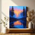 thumbnail image 6 of Misty Forest Sunrise Canvas Print Dining Room Home Wall Art Decor, 6 of 8