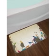 thumbnail image 2 of Modern Bath Mat, Colorful Artwork of An Human Being in Normal City Life Crazy Cat Lady Image Print, Non-Slip Plush Mat Bathroom Kitchen Laundry Room Decor, 29.5 X 17.5 Inches, Multicolor, Ambesonne, 2 of 2