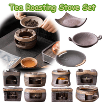 Base Only Traditional Tea Roasting Stove Set with Heating, Premium Tea Warmer with Tea Tiles, Essential Tea Ceremony Accessories for Enhancing Aroma, Perfect for Home Tea Time Enthusiasts, AKLJWH